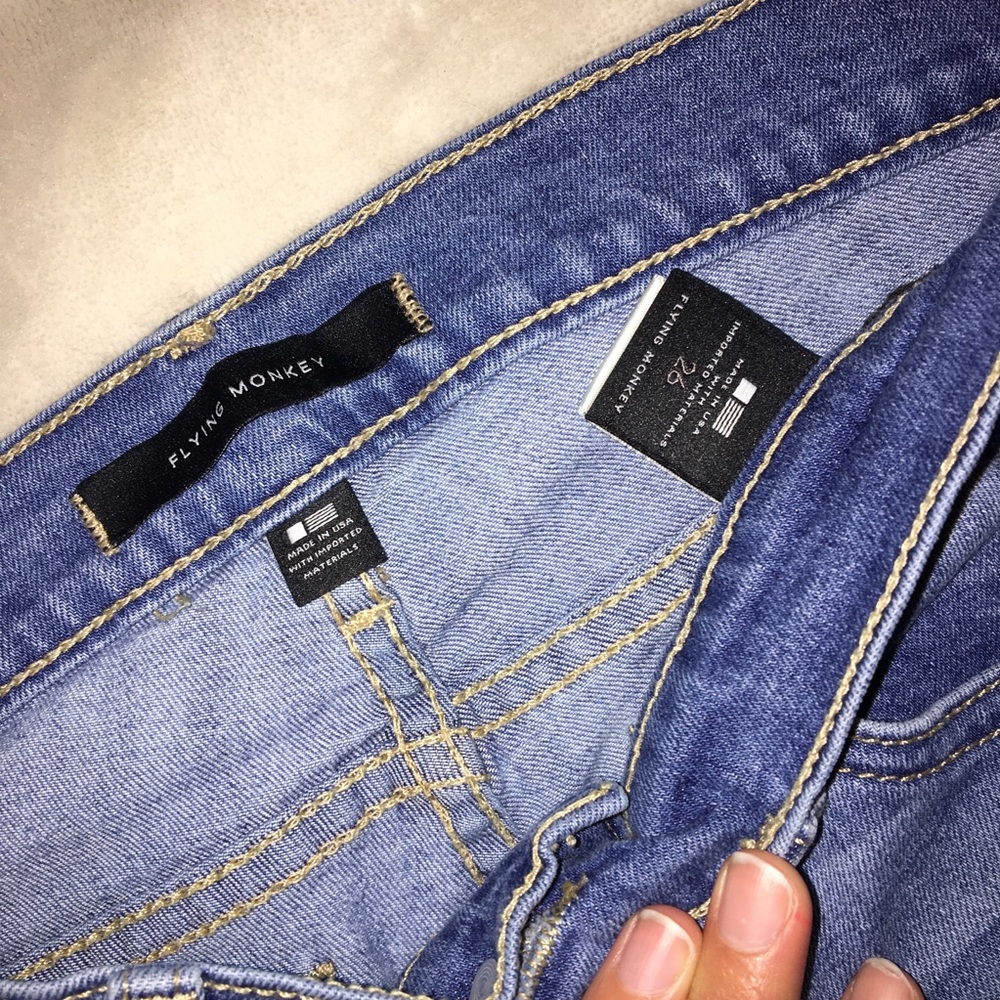 flying monkey distressed jeans